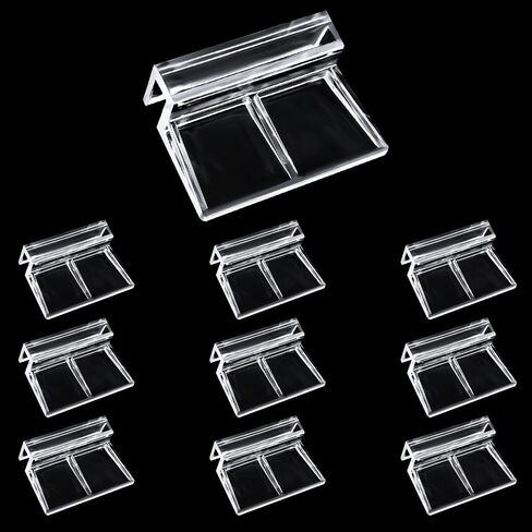 10Pcs Acrylic Aquarium Cover Clips, 6mm Clear Fish Tank Lid Holder for Rimless Aquarium Top Cover, Lids Hood Support Holder Glass Fish Tank Top Clip in Saudi Arabia