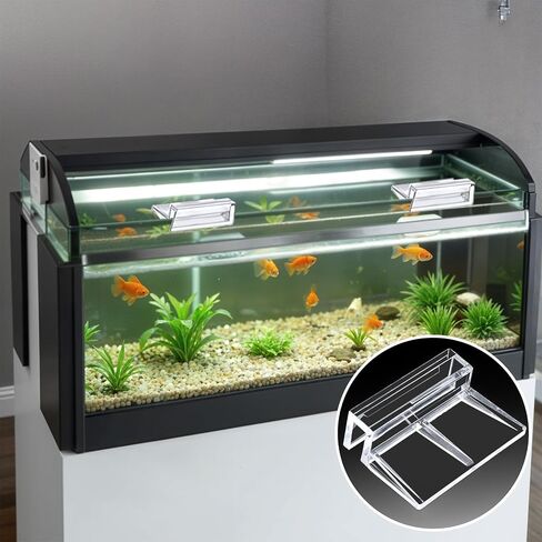 10Pcs Acrylic Aquarium Cover Clips, 6mm Clear Fish Tank Lid Holder for Rimless Aquarium Top Cover, Lids Hood Support Holder Glass Fish Tank Top Clip in Saudi Arabia
