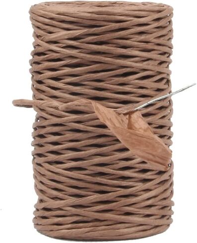 Floral Wire, Rustic Paper Wrapped Wire 2mm 14 Gauge 164 Feet Waterproof Paper Wrapping Rope for Flower Bouquets, Artificial Flower Making, DIY Projects (Brown Color) in Saudi Arabia