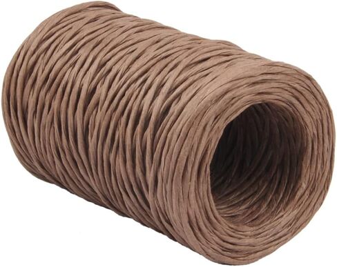 Floral Wire, Rustic Paper Wrapped Wire 2mm 14 Gauge 164 Feet Waterproof Paper Wrapping Rope for Flower Bouquets, Artificial Flower Making, DIY Projects (Brown Color) in Saudi Arabia