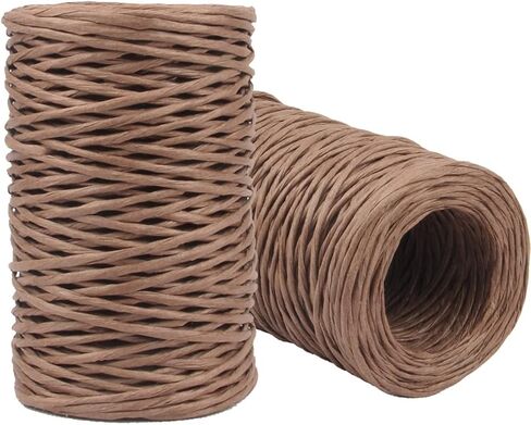 Floral Wire, Rustic Paper Wrapped Wire 2mm 14 Gauge 164 Feet Waterproof Paper Wrapping Rope for Flower Bouquets, Artificial Flower Making, DIY Projects (Brown Color) in Saudi Arabia