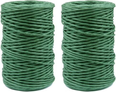 Floral Wire, Rustic Paper Wrapped Wire 2mm 14 Gauge 164 Feet Waterproof Paper Wrapping Rope for Flower Bouquets, Artificial Flower Making, DIY Projects (Brown Color) in Saudi Arabia