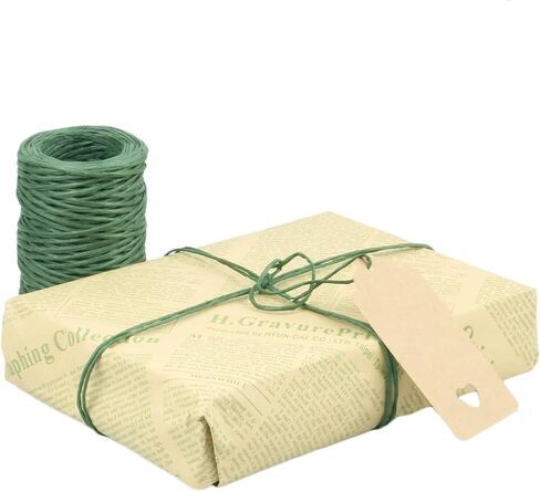 Floral Wire, Rustic Paper Wrapped Wire 2mm 14 Gauge 164 Feet Waterproof Paper Wrapping Rope for Flower Bouquets, Artificial Flower Making, DIY Projects (Brown Color) in Saudi Arabia