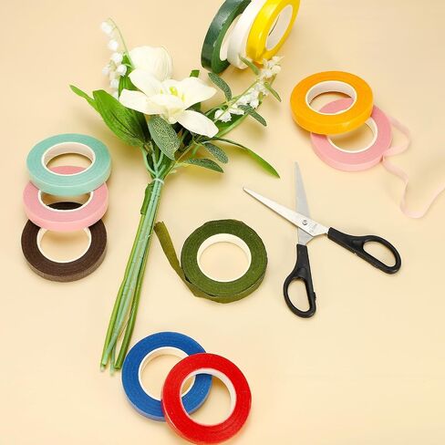 Meccanixity 12 Rolls Floral Tapes ، 30 ياردة × 1/16 في بائع زهور الزهور الزهور in Kuwait