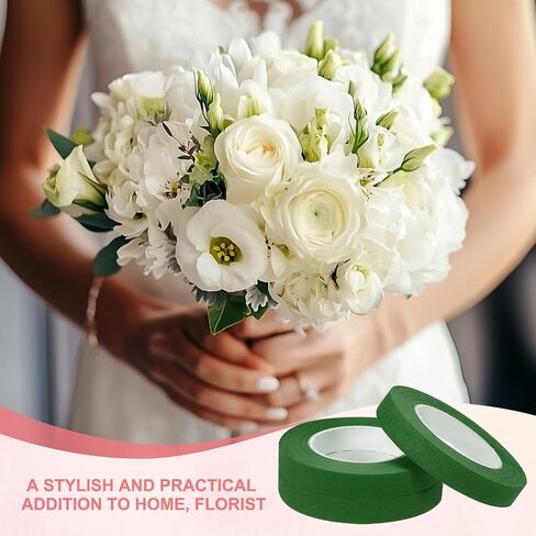 Meccanixity 12 Rolls Floral Tapes ، 30 ياردة × 1/16 في بائع زهور الزهور الزهور in Kuwait