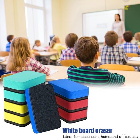 Dry Erase Eraser,8 Pack Magnetic Whiteboard Erasers,Rectangle Dry Erase Board Erasers for Classroom, Home, and Office(8pcs-Rectangle) in Kuwait