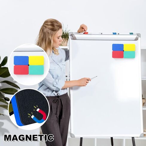 Dry Erase Eraser,8 Pack Magnetic Whiteboard Erasers,Rectangle Dry Erase Board Erasers for Classroom, Home, and Office(8pcs-Rectangle) in Kuwait