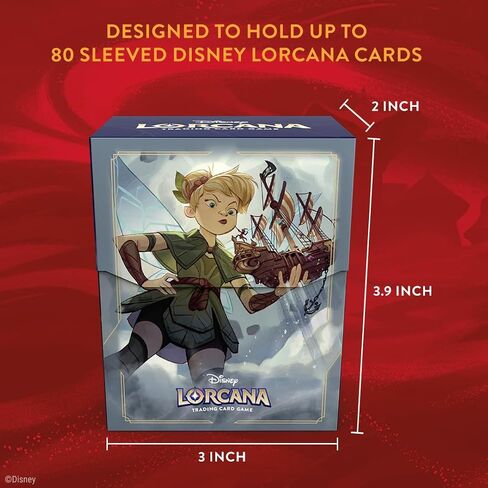 Ravensburger Disney Lorcana TCG Deck Box Featuring Tinker Bell - Giant Fairy | Securely Store 80 Sleeved Cards | Durable Portable Organizer for TCG Players | for Ages 8+ in Saudi Arabia