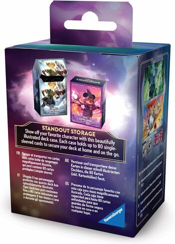 Ravensburger Disney Lorcana TCG Deck Box Featuring Tinker Bell - Giant Fairy | Securely Store 80 Sleeved Cards | Durable Portable Organizer for TCG Players | for Ages 8+ in Saudi Arabia