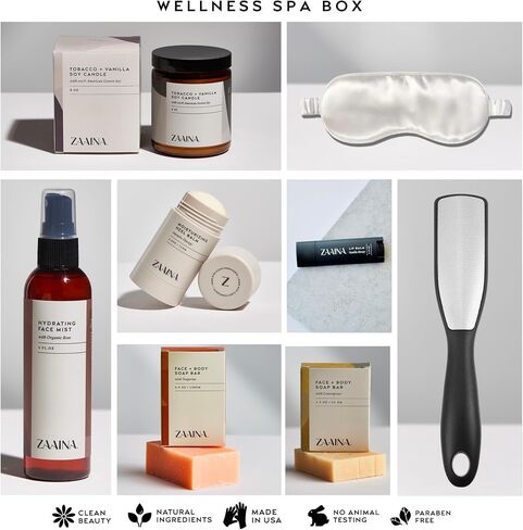 Wellness Spa Gift Set for Women, Relaxing Luxury Self Care Spa Box with Natural and Clean Beauty Products for Her by ZAAINA in Kuwait
