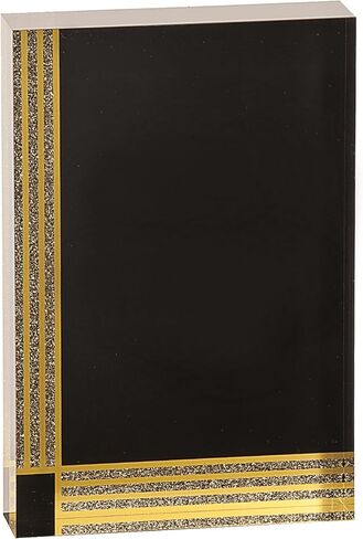 Black Diamond Acrylic Award Blank - 1 Inch Thick Black & Gold Self-Standing Trophy for DIY Engraving - Customizable Recognition Plaque for Events & Achievements (Rectangle, 4x6 inch) in Saudi Arabia