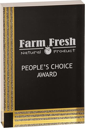 Black Diamond Acrylic Award Blank - 1 Inch Thick Black & Gold Self-Standing Trophy for DIY Engraving - Customizable Recognition Plaque for Events & Achievements (Rectangle, 4x6 inch) in Saudi Arabia