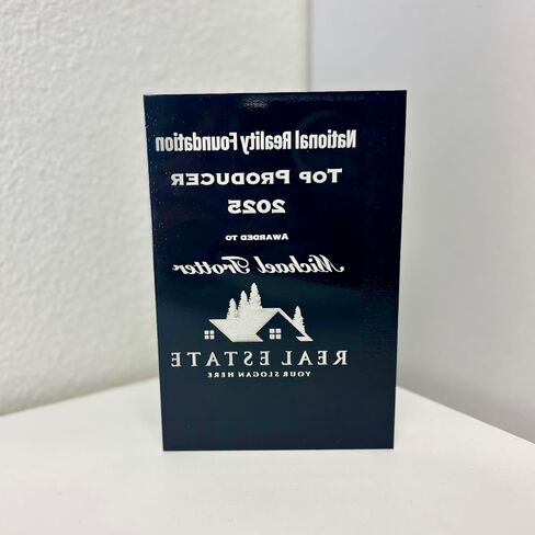 Black Diamond Acrylic Award Blank - 1 Inch Thick Black & Gold Self-Standing Trophy for DIY Engraving - Customizable Recognition Plaque for Events & Achievements (Rectangle, 4x6 inch) in Saudi Arabia