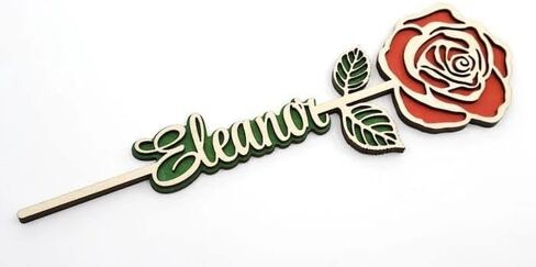 Wood name rose Valentine's Day gift for her personalize in Saudi Arabia