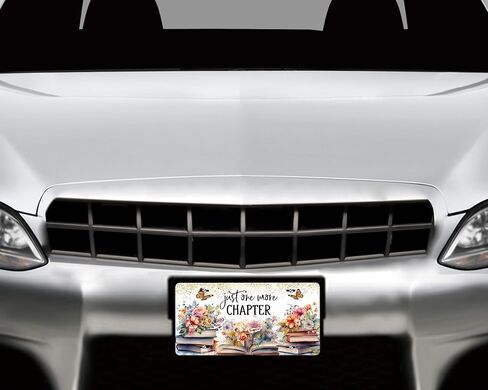 Vanity Decorative Front License Plate - Cute Car License Plate Made in the USA - Aluminum Metal Plate - Premium Quality Car Plate - Front Plate for Car (Wolf and Roses) in Kuwait