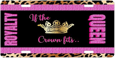 Vanity Decorative Front License Plate - Cute Car License Plate Made in the USA - Aluminum Metal Plate - Premium Quality Car Plate - Front Plate for Car (Wolf and Roses) in Kuwait