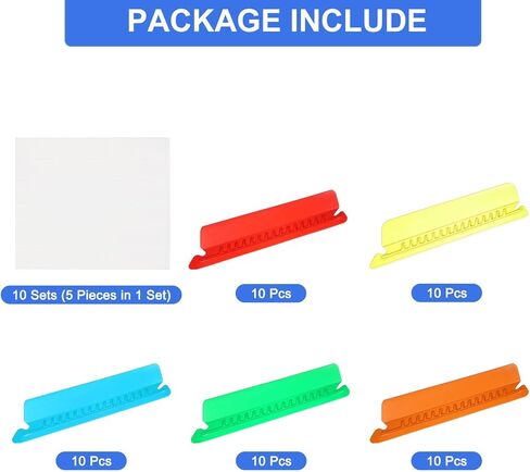 علامات تبويب مجلد ملف uxcell ، و 4 بوصات قابلة للإدخال وإدراج تسميات منظم الملفات البلاستيكية in Kuwait