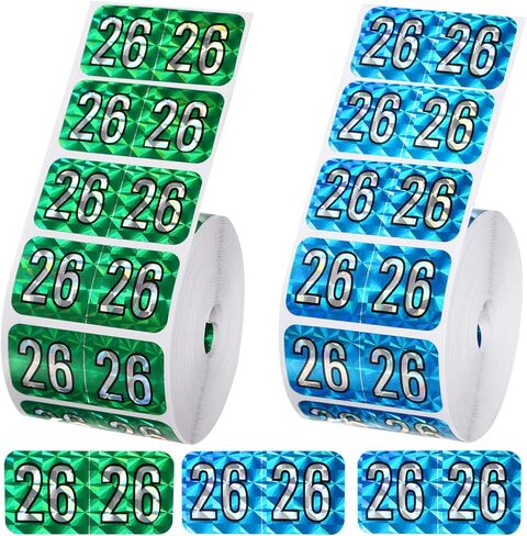 1000pcs/ 2 Rolls 2026 تسميات ، 1.5 × 0.75 بوصة ملصقات مجلد ملفات الألوان المشفرة الملصقات للمستلزمات المكتبية (ROSE RED) RED) in Kuwait