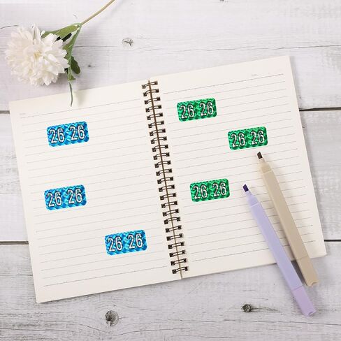 1000pcs/ 2 Rolls 2026 تسميات ، 1.5 × 0.75 بوصة ملصقات مجلد ملفات الألوان المشفرة الملصقات للمستلزمات المكتبية (ROSE RED) RED) in Kuwait