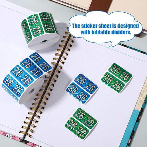 1000pcs/ 2 Rolls 2026 تسميات ، 1.5 × 0.75 بوصة ملصقات مجلد ملفات الألوان المشفرة الملصقات للمستلزمات المكتبية (ROSE RED) RED) in Kuwait
