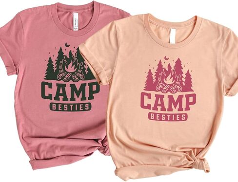 Camp Friends, Camping Shirt for Girls Trip, Camping Matching Shirts for Family, Friends Camper Group Camping T-Shirt, Happy Camper Camping Shirts for Woman, Men, Kids, Toddler, Plus Size. Multicolor in Saudi Arabia