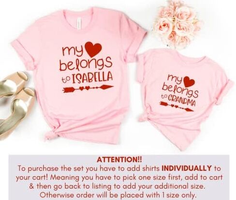 ينتمي قلبي إلى Mommy و Me Valentine Dorts ، وملابس عيد الحب اللطيفة التي تتطابق مع Mom Mome Son ، وهدايا عيد الحب لأمي ، والطفل الأم المطابقة في يوم V-Day. متعدد الألوان in Saudi Arabia