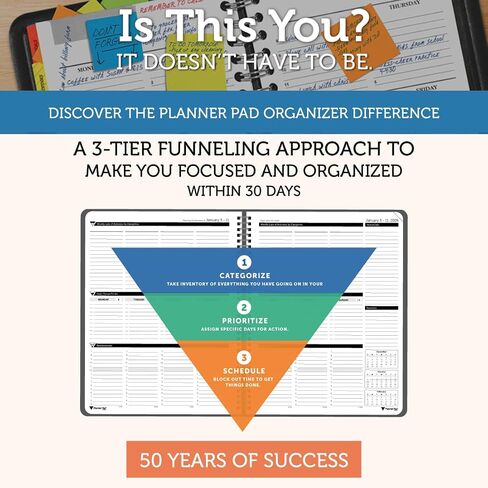 Planner Pad Spiral Bound 3-Tier Downnel Down Down 12 Monts منظم ، أكتوبر 2025-سبتمبر 2026 ، غلاف رمادي أخضر/حبر أخضر ناعم ، 8 1/2 "× 11" in Kuwait