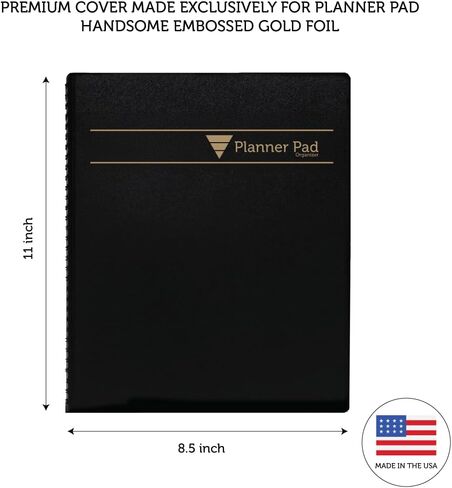 Planner Pad Spiral Bound 3-Tier Downnel Down Down 12 Monts منظم ، أكتوبر 2025-سبتمبر 2026 ، غلاف رمادي أخضر/حبر أخضر ناعم ، 8 1/2 "× 11" in Kuwait