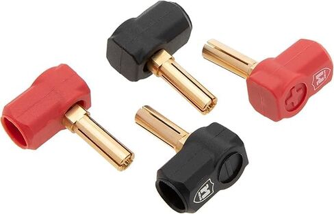 MEUS RACING 4Pcs Rubber Heatsink Bullet Plug Connectors and Grips, 2 Black + 2 Red (4mm) in Saudi Arabia