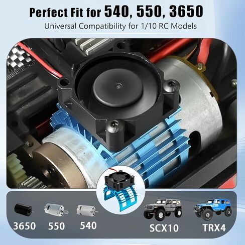 بالوعة حرارة سبائك مع مروحة تبريد 5 فولت لسيارة RC 1/10 - متوافقة مع 540 ، 550 ، 3650 محرك بدون فرش (أرجواني) in Kuwait