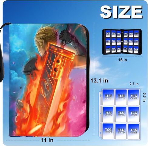 1008 Card Card Binder 9 Pocket ، موثق بطاقات 3 حلقة مع 56 صفحة الأكمام القابلة للإزالة ، وألبوم بطاقة تجميع بطاقة تداول عالية التخزين مقاومة للماء Careing Card Abrum for MTG TCG Cards in Saudi Arabia