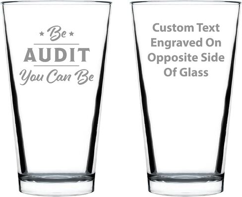 Be Audit You Can Be - نصف لتر من الزجاج للبيرة - هدايا محاسبية مضحكة - هدية محاسبية فريدة من نوعها لـ CPA - أكواب سعة 16 أونصة in Kuwait