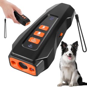 Dog Bark Deterrent Device, Ultrasonic Anti Barking, Rechargeable Anti-Barking Device for Dogs Safe & Effective Portable Anti Barking 33FT Bark Control Indoor Outdoor with Flashlight in Saudi Arabia
