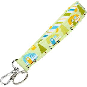 حزام مفتاح التخييم - سلسلة مفاتيح التخييم - مقطورات دمعة الخوخ - ملحقات RV - حلقة 1 × 6 بوصة - محفظة لطيفة أو حزام محفظة - مصنوعة يدويًا بواسطة Green Acorn Kitchen - هدية تخييم in Kuwait