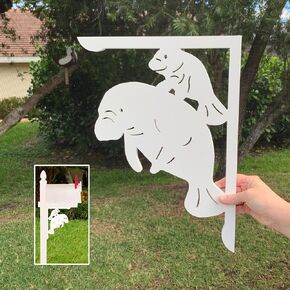 Manatee with Baby Mailbox Bracket(new design). Medium. Long Lasting & Fabulous! 16 X 12 inches in Saudi Arabia