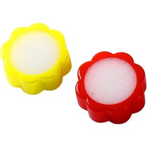 2Pcs Finger Wet Sponge, Professional Fingertip Moistener Finger Moistener Flower Shape Finger Wet Sponge Cup for Fingers Counting Money Papers Bills Documents in Kuwait