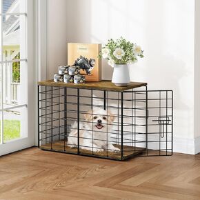 24 Inch Small Dog Crate Furniture - Stylish Durable Indoor Dog Kennel with Storage Top & Secure Lock, Dog Crates for Small Dogs Under 10 lbs, Decorative End Table Pet House in Saudi Arabia