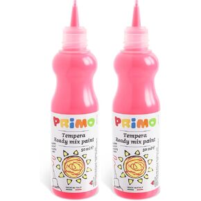 PRiMO Tempera Paint Bottle, 50ml, Fluorescent Orange, Non-Toxic, Ergonomic, For Young Artists in Kuwait