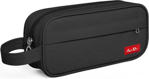 Aen Art Pencil Case, Large Capacity Pencil Pouch, Zipper Pencil Box with Easy Grip Handle & Loop for School Teen Girl Boy Men Women (Black) in Saudi Arabia
