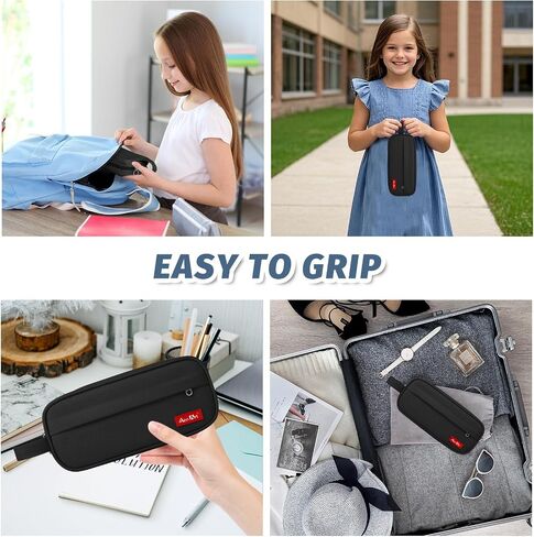 Aen Art Pencil Case, Large Capacity Pencil Pouch, Zipper Pencil Box with Easy Grip Handle & Loop for School Teen Girl Boy Men Women (Black) in Saudi Arabia