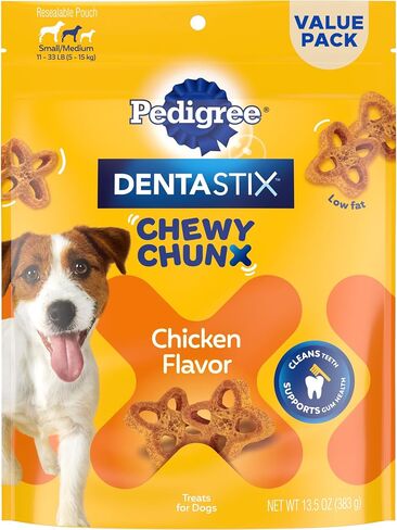 Pedigree Dentastix Chewy Chunx Small & Medium Dog Treats Chicken Flavor, 13.5 oz. Bag in Kuwait