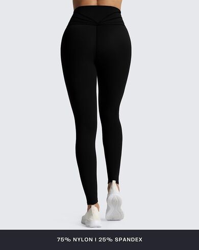 Aoxjox High Waisted Workout Leggings for Women Cross-Waist Crossover Tummy Control Trinity Buttery Soft Yoga Pants 26" in Kuwait