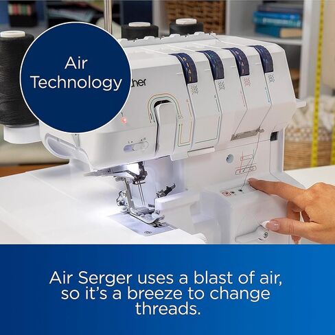 Brother Air1800 Air Serger Seleing Machine مع خيوط وملحقات الهواء الطائر in Kuwait