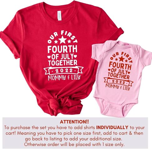 Our First Fourth of July Family Shirts, Mother Daughter 4th of July Outfits, Fourth of July Matching Mom and Son Shirts, Baby, Mommy Daddy and Me Fourth of July Outfits Multicolor in Saudi Arabia