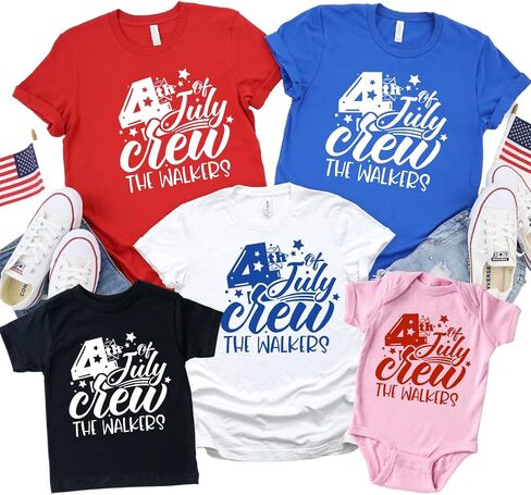 الرابع من يوليو ، طاقم Tshirts ، الذي يتطابق مع قمصان الرابع من يوليو ، وملابس عائلة الرابع من يوليو ، ومطابقة القمصان العائلية الرابع من يوليو. CRW1 متعدد الألوان in Saudi Arabia