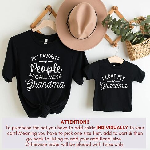 My Favorite People Call Me Grandma and Granddaughter Gifts, Grandma and Grandson Matching Shirts, Personalized Grandma and Me, Birthday Gifts for New Grandma, Gigi Gifts, Abuela, Nana Shirts, Mimi in Saudi Arabia