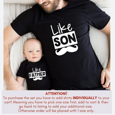 Like Father Like Son, Matching Shirts for Father and Newborn Son, Daddy and Son Matching Outfits, Cute Dad and Son Matching Shirts, First from Baby Boy, Toddler. Multicolor in Kuwait