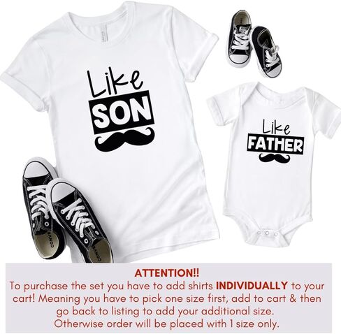Like Father Like Son, Matching Shirts for Father and Newborn Son, Daddy and Son Matching Outfits, Cute Dad and Son Matching Shirts, First from Baby Boy, Toddler. Multicolor in Kuwait