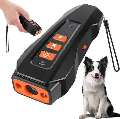 Dog Bark Deterrent Device, Ultrasonic Anti Barking, Rechargeable Anti-Barking Device for Dogs Safe & Effective Portable Anti Barking 33FT Bark Control Indoor Outdoor with Flashlight in Saudi Arabia