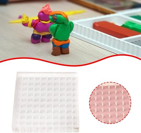 Acrylic Clay Doll Board Pottery Figure Plug Board Handmade Portable Display Rack Accessory 3.94x3.94x0.67 inch- Round in Kuwait